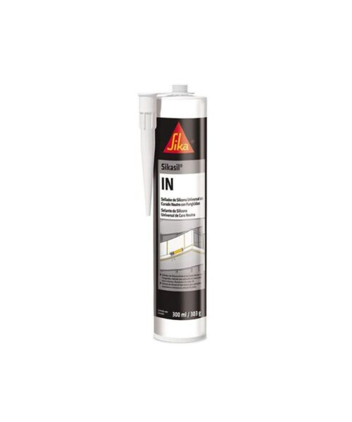Sikasil IN, sellador de siliconas de curado neutro de 280 ml, ideal para juntas y sellados resistentes en construcción y aplicaciones industriales