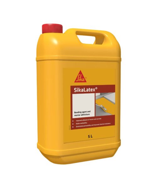 Sikalatex 5 lt, emulsión ligante y adhesivo para morteros y hormigón