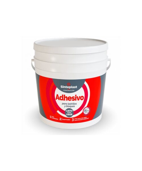 "Adhesivo para ladrillos y bloques Sinteplast x 25 kg, ideal para uniones fuertes y duraderas en construcciones y proyectos de albañilería."