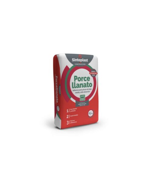 "Sinteplast Adhesivo Premium para Porcellanato x 25 kg, diseñado para máxima adherencia en pisos y paredes, ideal para trabajos profesionales."