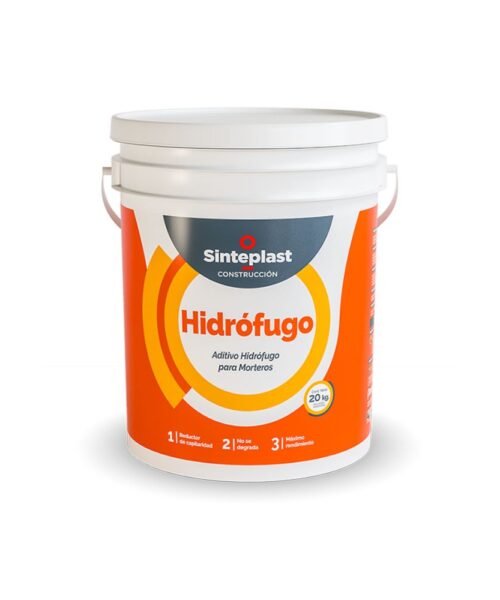Aditivo Hidrófugo Sinteplast x 20 kg, ideal para impermeabilizar morteros en construcciones y prevenir filtraciones de agua.