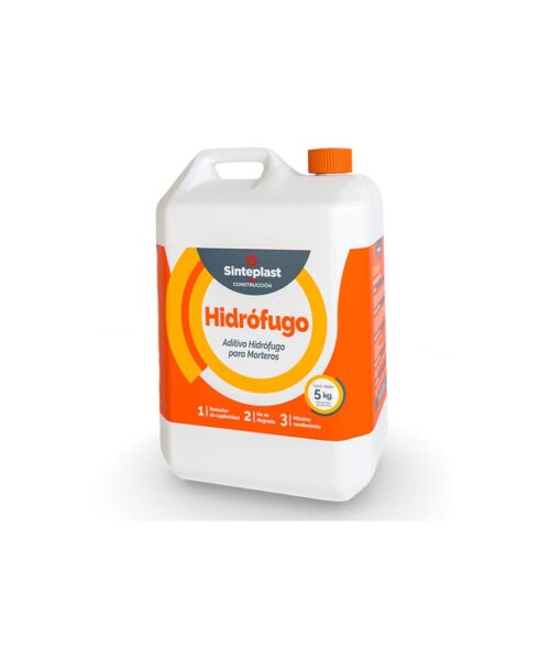 Aditivo Hidrófugo Sinteplast x 5 kg, ideal para impermeabilizar morteros en construcciones y prevenir filtraciones de agua.