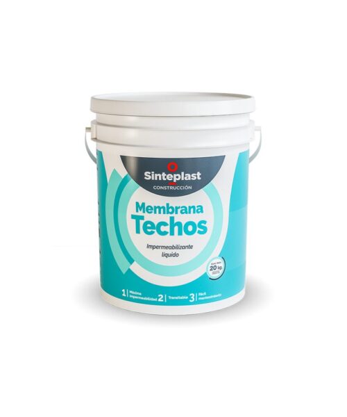 Membrana líquida impermeabilizante para techos Sinteplast 20 kg, ideal para protección y sellado