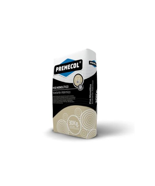 Mortero Atermico Premecol x 30 kg, ideal para pisos, piletas y terrazas. Alta resistencia térmica y durabilidad en exteriores.