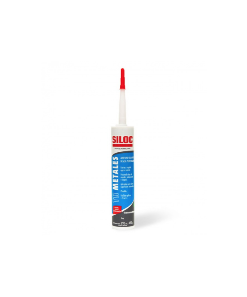 Adhesivo sellador Siloc 290ml para metales como acero, hierro y aluminio, ideal para uniones resistentes y duraderas