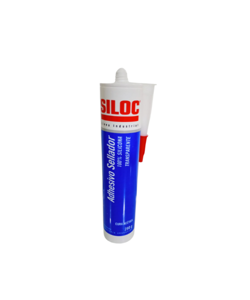Adhesivo sellador Siloc 100% silicona pura transparente 100g para vidrio, acuarios, peceras y aplicaciones industriales.